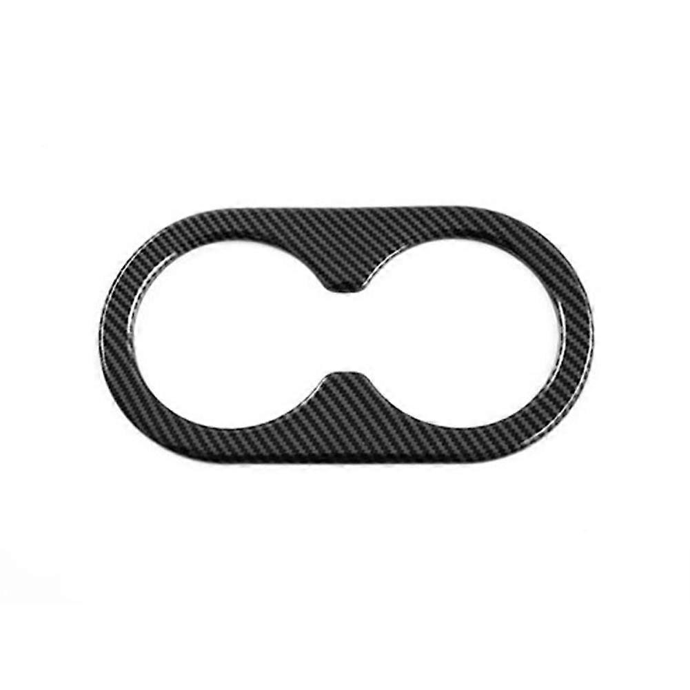 Auto Carbon Fiber Hinten Wasser Tasse Halter Dekoration Rahmen Abdeckung Trim Fit Für 2022 2023