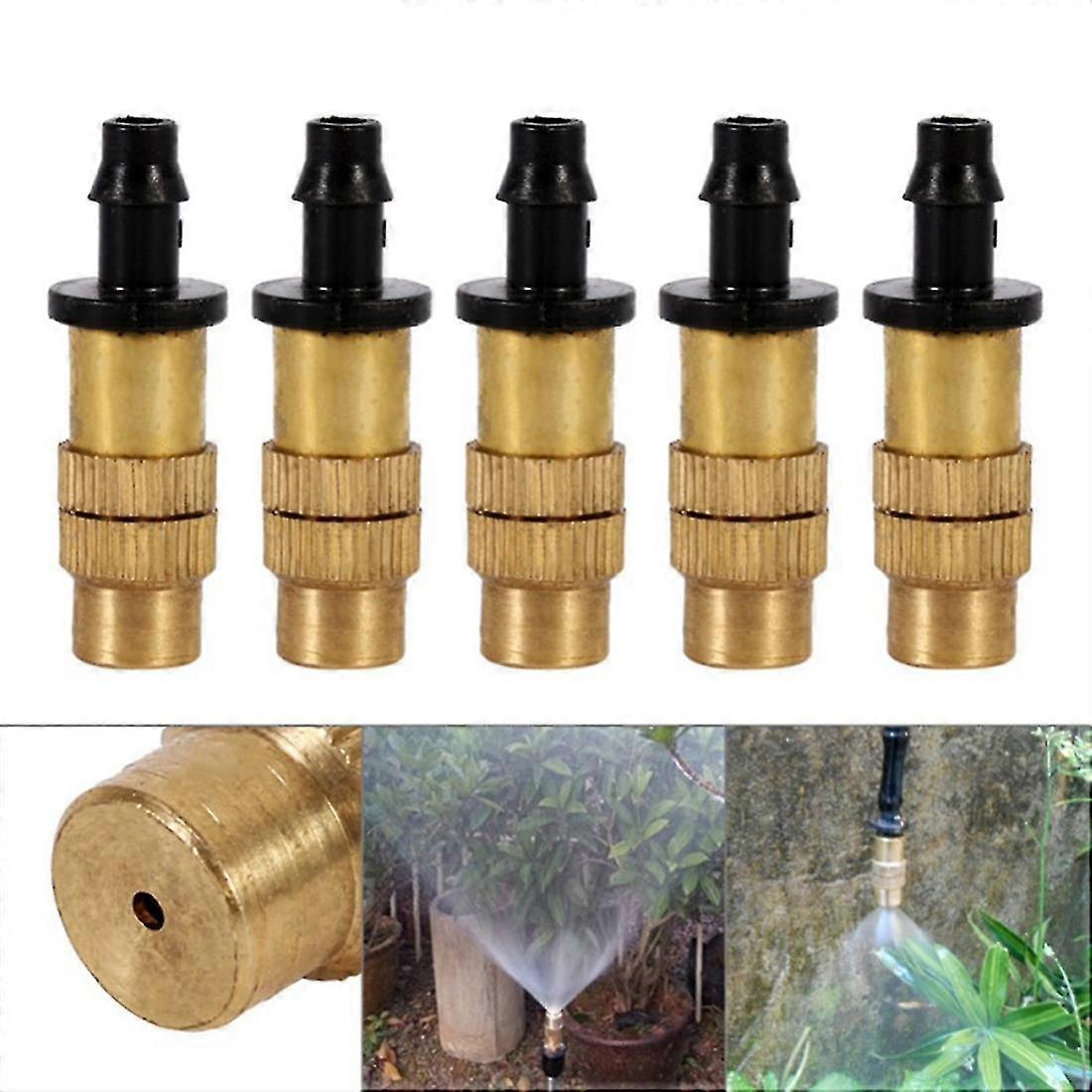 20 Stück Gartenbewässerung Bewässerung Kühlung Zerstäubung Sprinkler Einstellbare Messing Nebelpartikel Fin