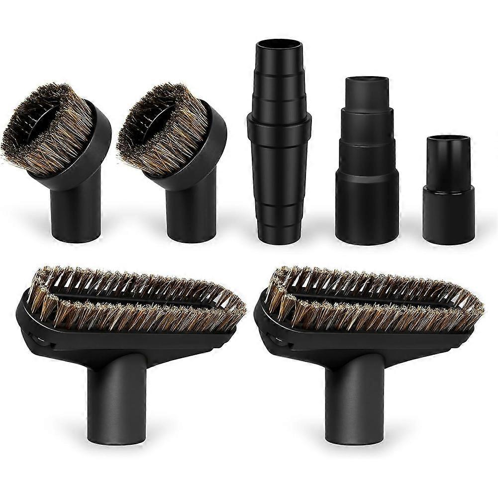 7-teiliges Rosshaar-staubsauger-aufsatzset, Bürste Passend Für Die Meisten Staubsauger, 1 1/4-zoll-vakuumschlauchadapter.