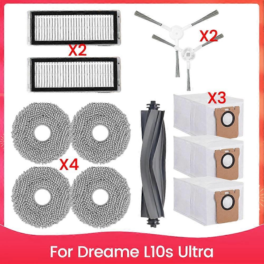 Für Dreame L10s Ultra Staubsauger Zubehör Ersatzteile Hauptbürste Seitenbürste Filter Staubbeutel Mopp Tuch