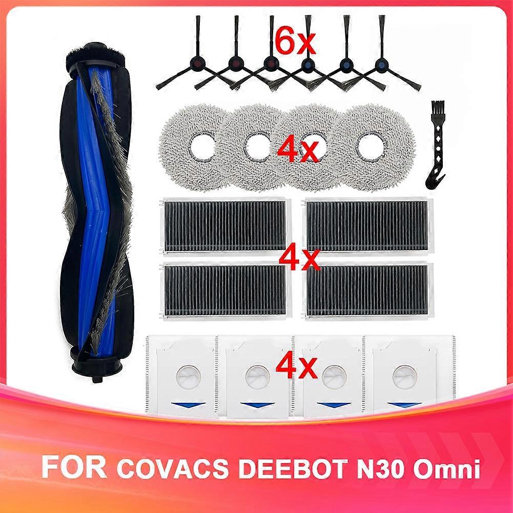 Ersatzzubehörset Für Den Roboterstaubsauger Ecovacs Deebot N30 Omni: Hauptbürste, Hepa-filter, Seitenbürsten, Staubbeutel