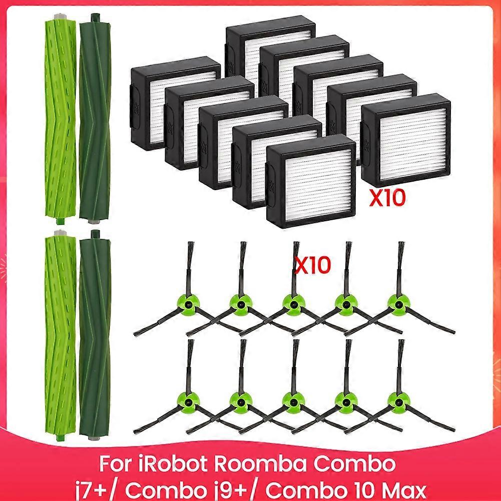 Irobot Roomba Combo J7+/ Combo J9+/ Combo 10 Max Roboter-staubsauger-zubehörset: Hauptseitenbürsten, Hepa-filter