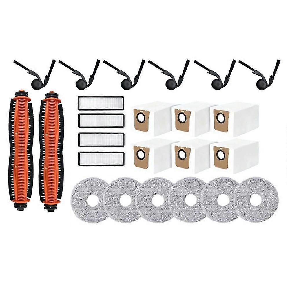 Packung Mit 24 Teilen, Kompatibel Mit Xiaomi Robot Vacuum Cleaner 5 / Ov31gl: Hauptbürste, Seitenbürste, Hepa-filter, Reinigungstuch Und Staubbeutel.
