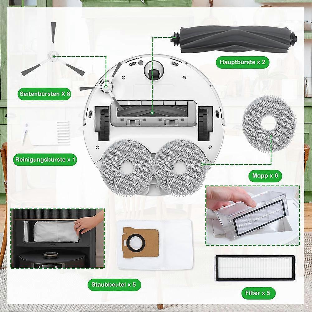 Dreame L20 Ultra/l30 Ultra Staubsaugerzubehör: Hauptbürste, Hepa-filter, Reinigungstuch, Staubbeutel, Ersatzteile