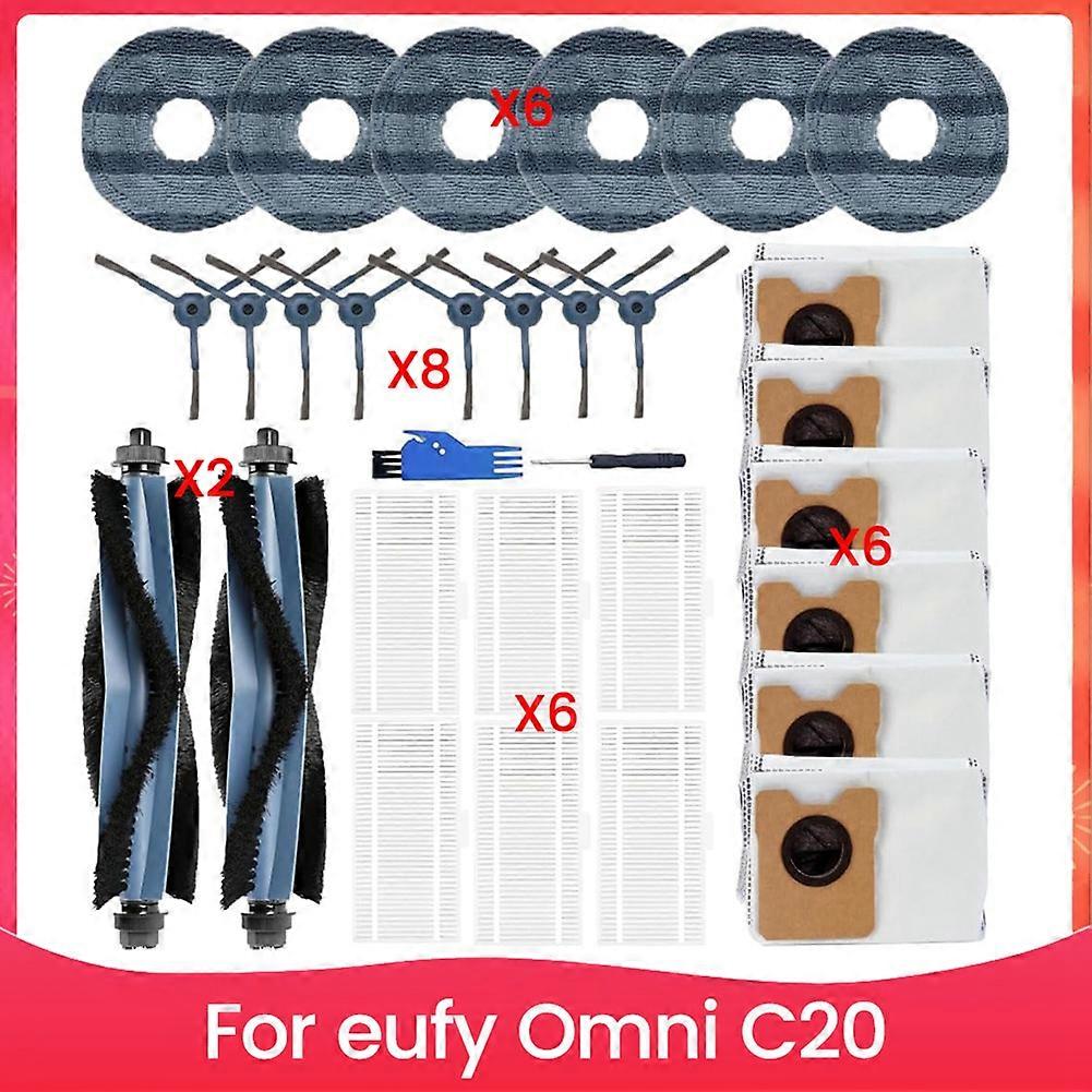 Ersatzzubehör Für Eufy Omni C20 Roboterreiniger, Hauptseitenbürsten, Hepa-filter, Wischpads, Staubbeutel