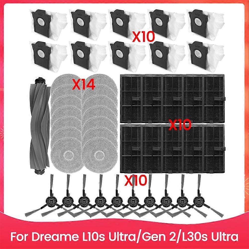 45-teiliges Set Inklusive Bürste, Filter, Staubbeutel Und Reinigungstuch Für Dreame L10s Ultra Gen 2 Und L30s Ultra Staubsauger.ersatzteile Für Den Staubsauger Dreame L10s Ultra.