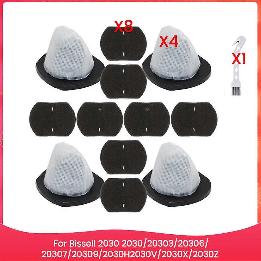 12er-pack Hepa-filter Und Filterwatte Für Bissell 2030/20303/20306/20307/20309/2030h/2030v/2030x/2030z Staubsauger