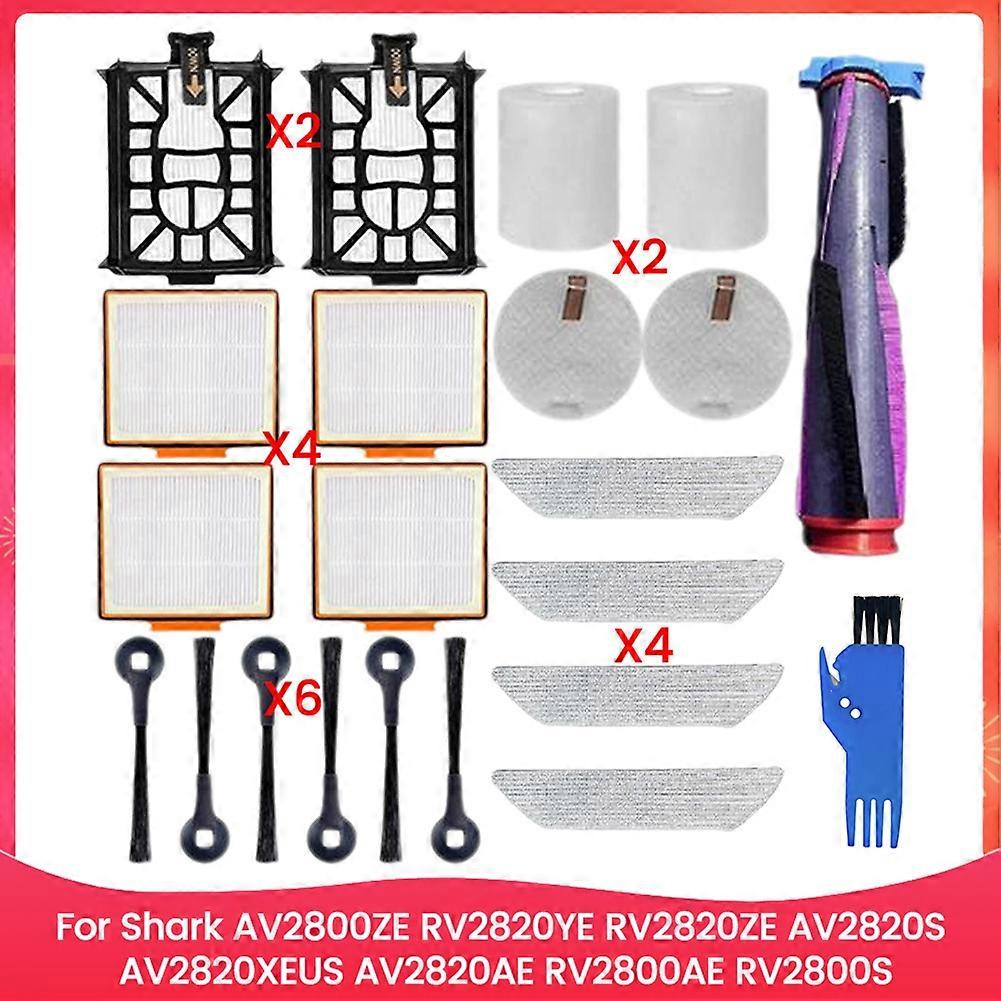20-teiliges Hepa-filterset (rollenbürste Und Seitenbürste) Für Shark Staubsauger Av2800ze, Rv2820ye, Rv2820ze, Av2820s Und Av2820xeus – Ersatzteile