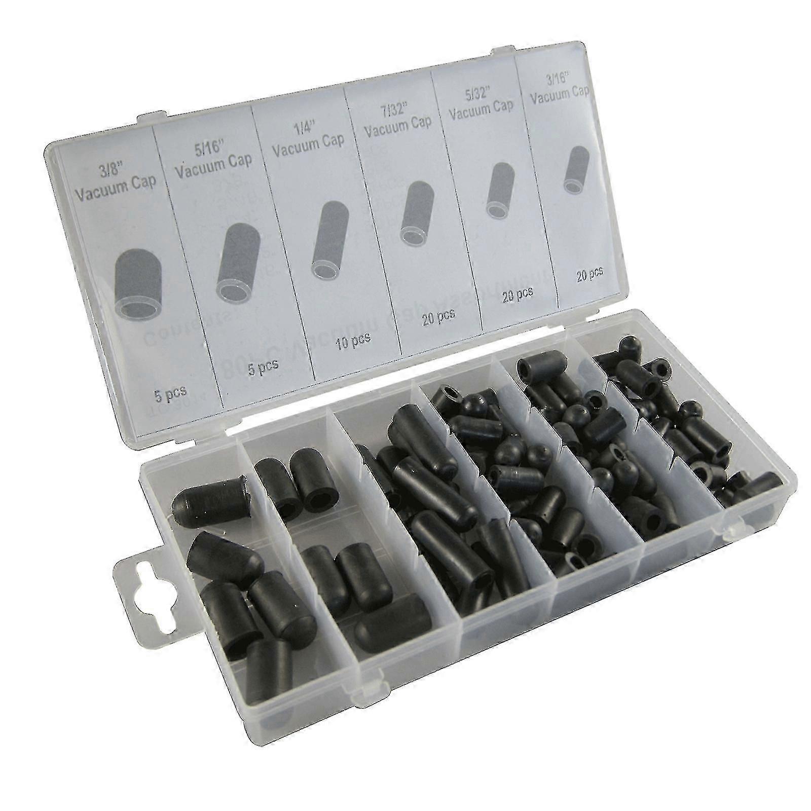 Sortiment Mit 80 Vakuumschlauchkappen Von 5/32" Bis 3/8", 6 Größen Fp