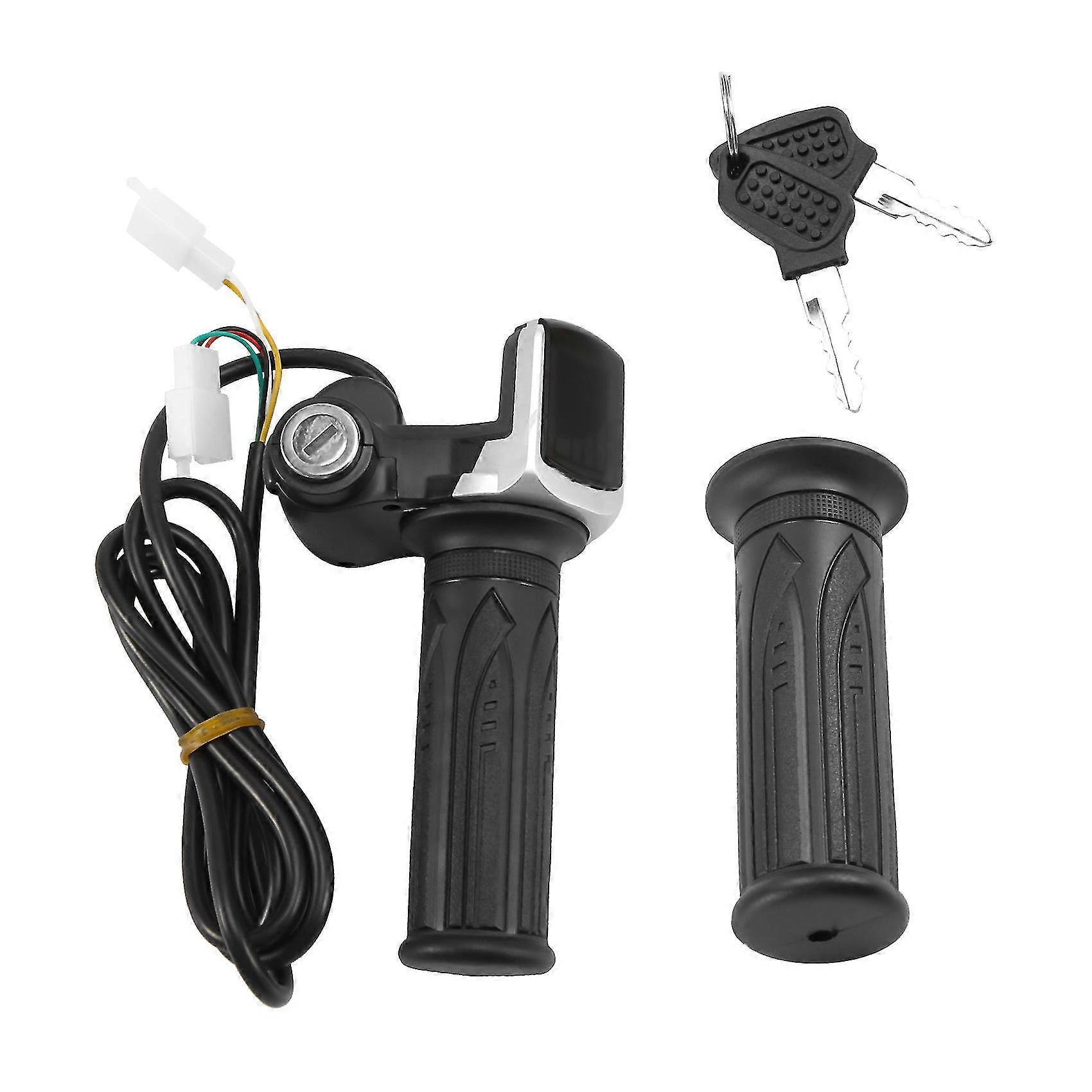 Universeller 36-v-elektrofahrrad-gasgriff Mit Led-anzeige, Geschwindigkeitsanzeige, Tastensperre Für
