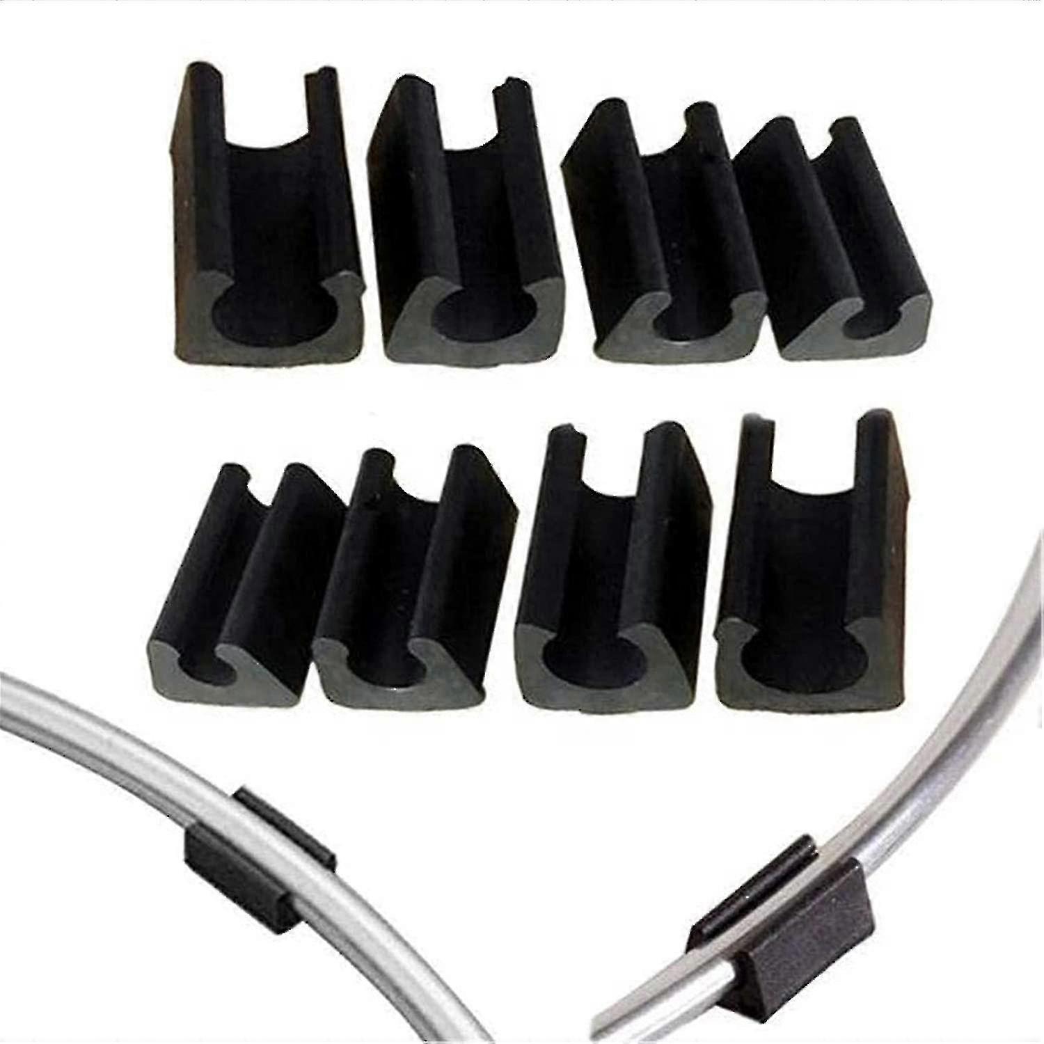 32 Stück Stuhlbein-gleitrohr-endkappe, Pufferkappe, Stopper, Möbel-bodenschutz, U-förmige Kunststoff-stuhlkappen (10 Mm, Schwarz)