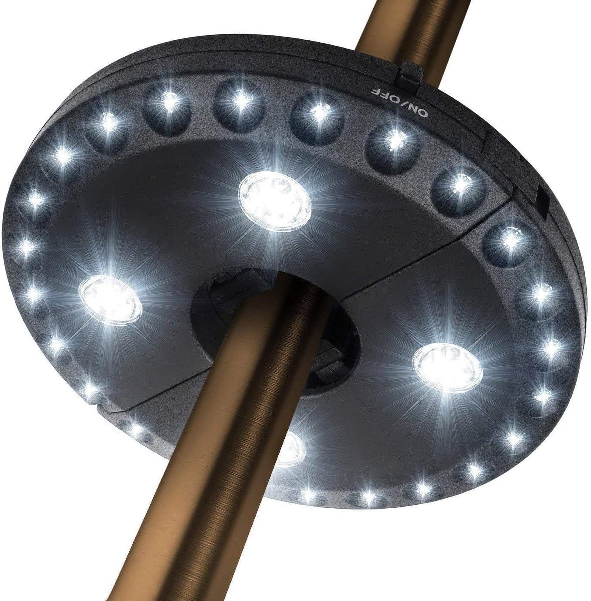 Sonnenschirmleuchte Für Terrasse Und Garten - Batteriebetrieben (1 Stück) - 3 Helligkeitsstufen - 28 Leds - Kabellose Led-sonnenschirmleuchte - Für Sonnenschirme, Campingzelte Und Den Außenbereich