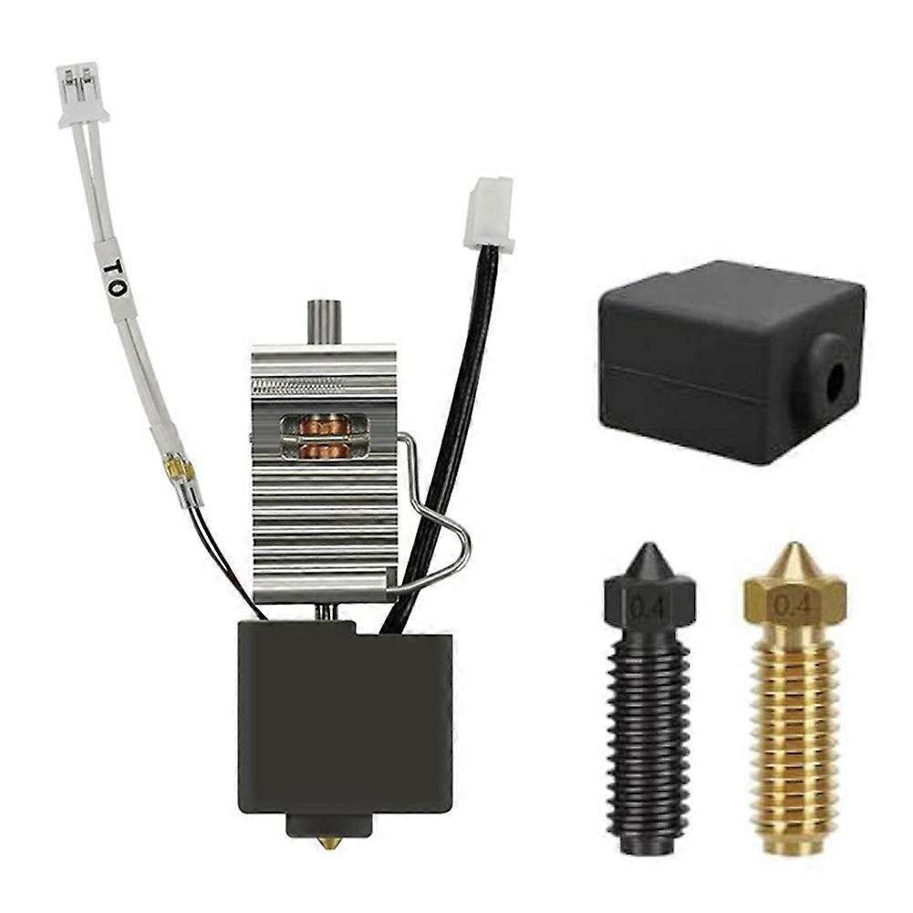 Hotend-druckkopf Für Kobra 3, Hot-end-kit Inklusive Kühlkörper, Zusätzlicher Silikonabdeckung Und 0,4-mm-düse Aus Gehärtetem Messing Und Stahl.