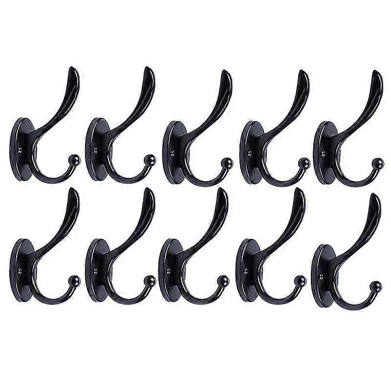 10 Stück Robuste Wandhaken Zum Aufhängen Von Mänteln, Doppelwandhaken Für Bademantel, Schlüssel, Handtuch