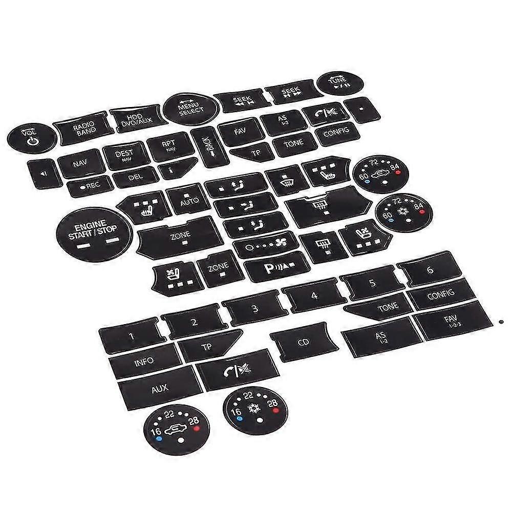 Klimaanlage Klima Temperatur Radio Reparatur Kit Aufkleber Aufkleber Für Saab 3. Generation 9-5ng 9-4x Fix Abgenutzte Taste