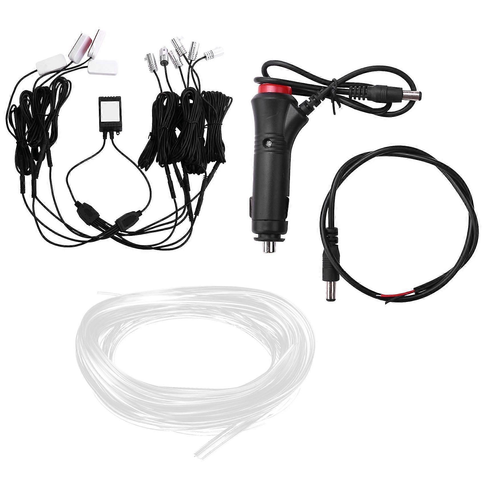 10-in-1-rgb-led Mit 8 M Glasfaser-lichtleiste Für Auto-innendekoration Von App Control 12 V Decorati