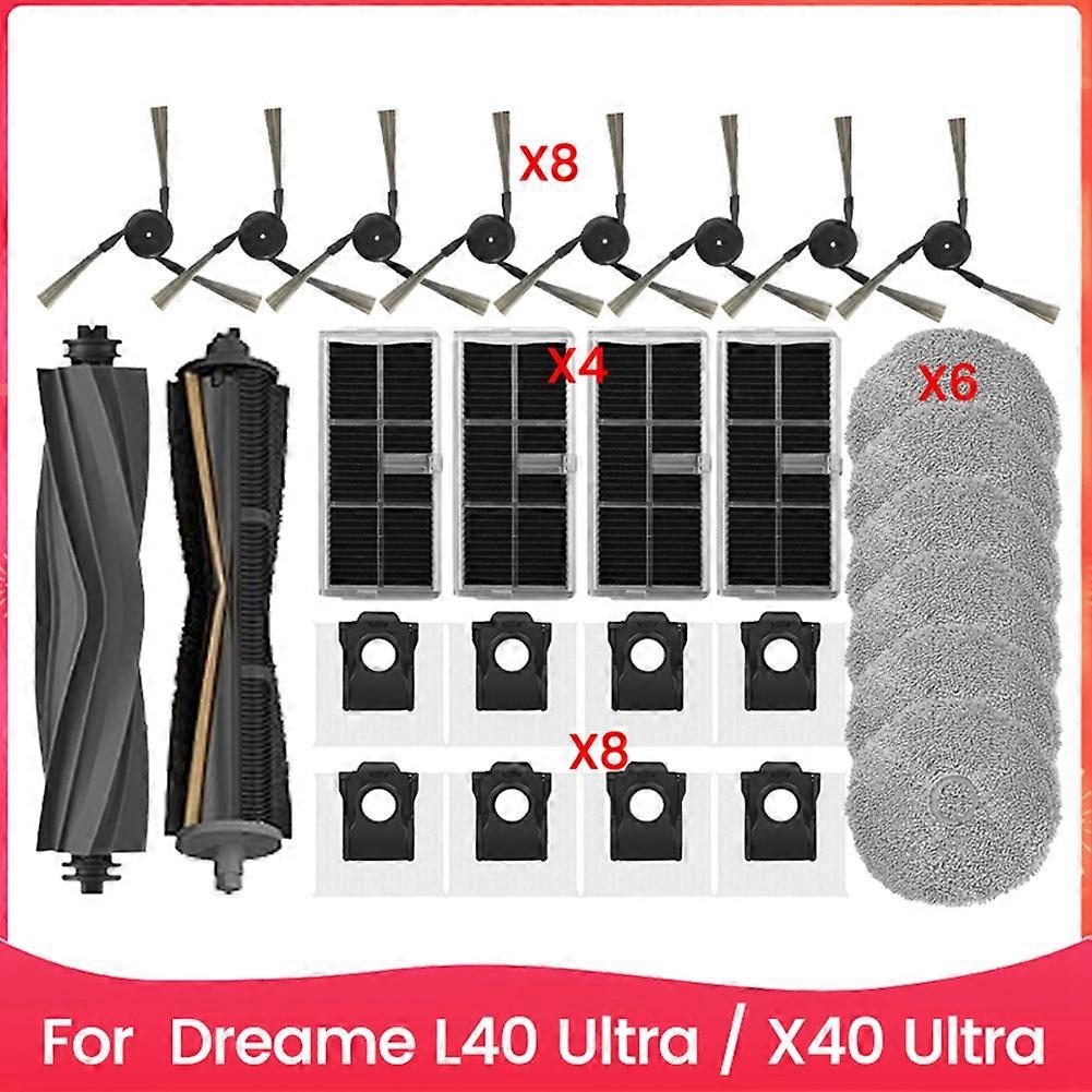 Für Dreame X40 Ultra/l40 Ultra/x40 Pro Staubsauger Ersatzteile Tricut Hauptseitenbürste Hepa-filter Mopp Tuch Staubbeutel