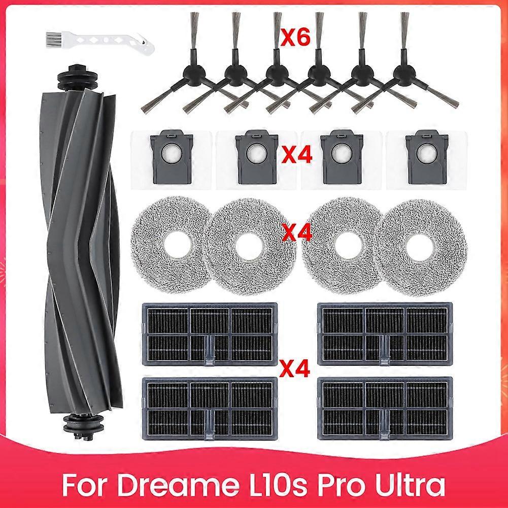 Zubehör Für Den Dreame L10s Pro Ultra Roboterstaubsauger: Ersatzteile, Hauptseitenbürste, Hepa-filter, Staubbeutel Und Reinigungstuch.