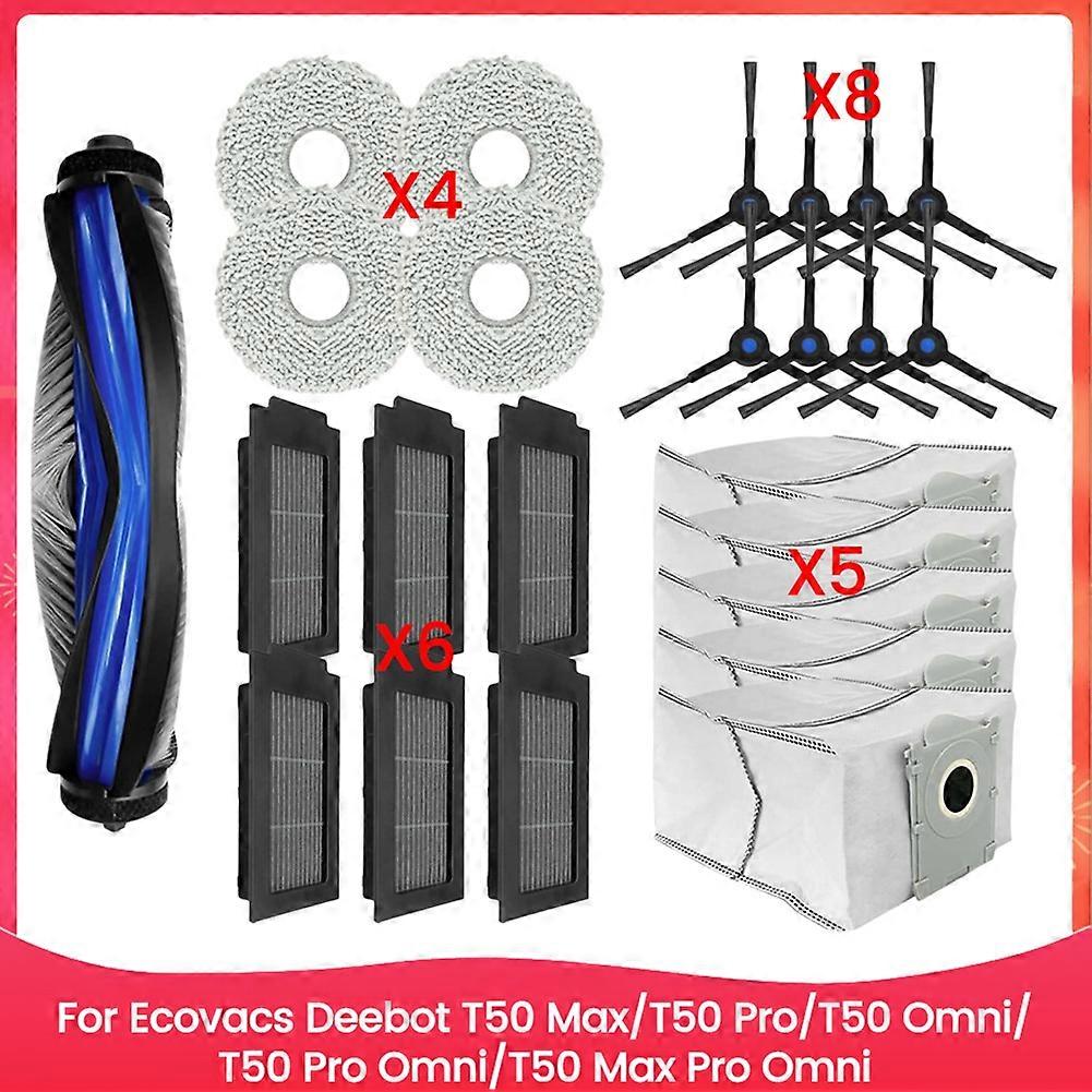 Ersatzteile Für Ecovacs Deebot T50 Max/t50 Pro/t50 Omni/t50 Pro Omni/t50 Max Pro Omni Staubsauger: Bürste, Filter, Staubbeutel Und Reinigungstuch.