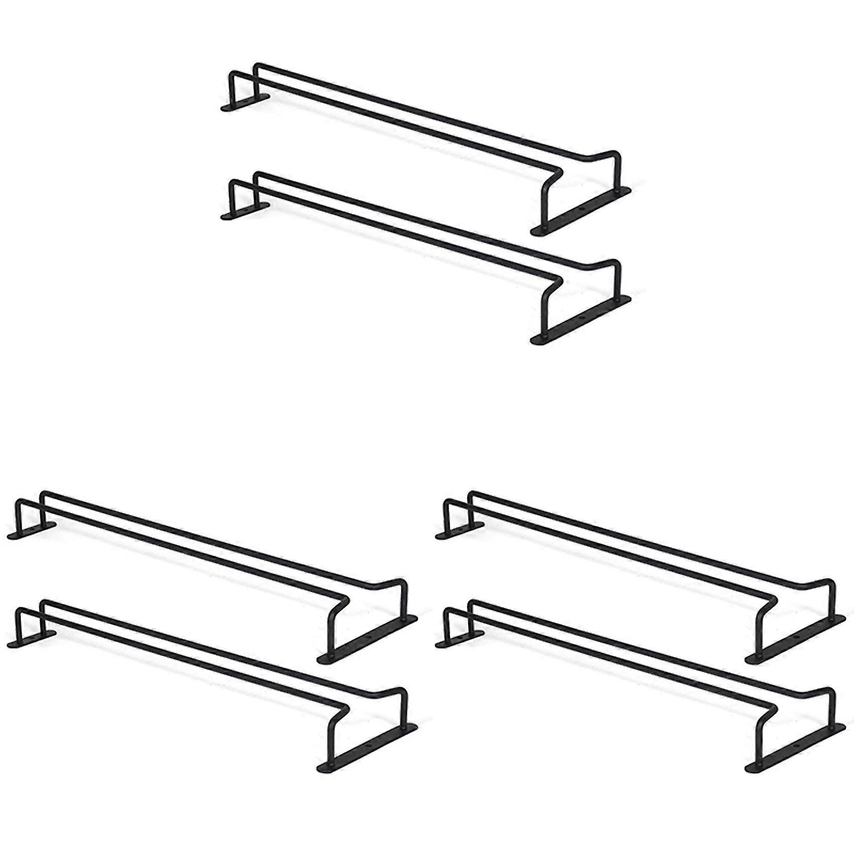 Großer Weinglas-aufhänger Für Stielgläser Unter Dem Schrank, Küche, Bar, Aufbewahrung, Schwarzes Eisen, 43,2 Cm, 6er-set