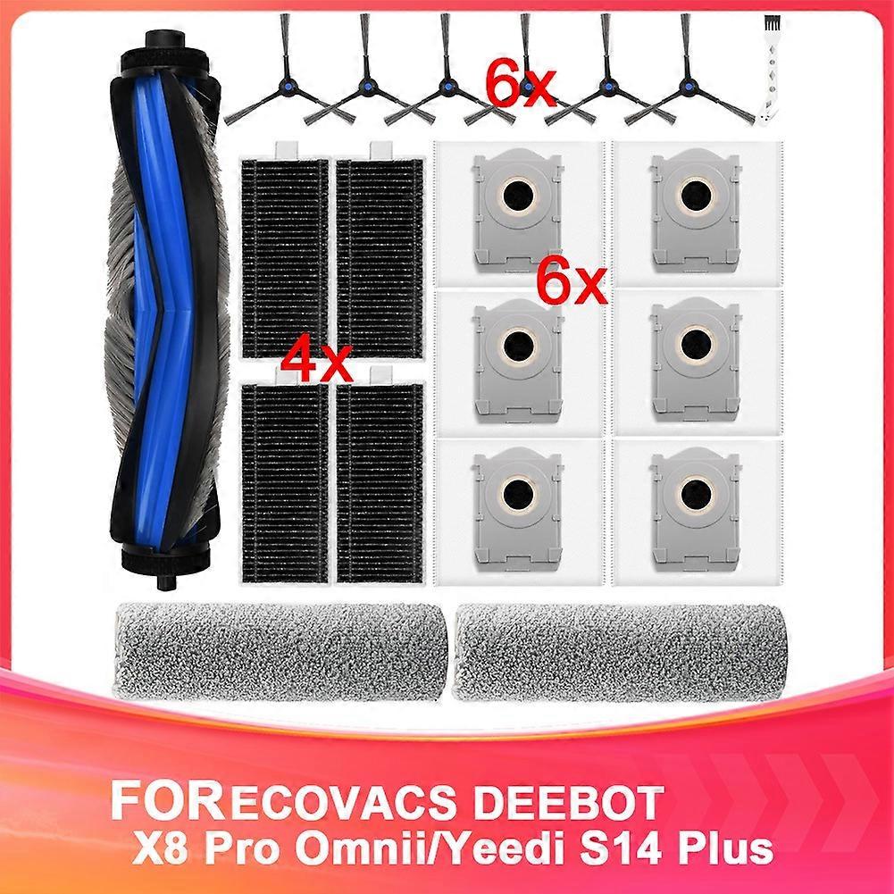 Kit Mit 20 Ersatzzubehörteilen, Kompatibel Mit Dem Roboterstaubsauger Ecovacs Deebot X8 Pro Omnii/yeedi S14 Plus