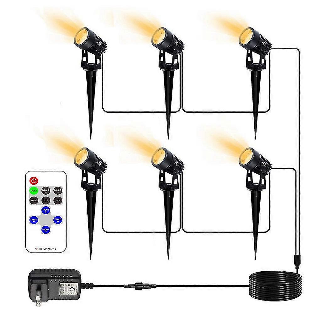 Led-garten-rasenleuchte, 10-gang-helligkeitseinstellung, Led-gartenleuchte, Eu-stecker