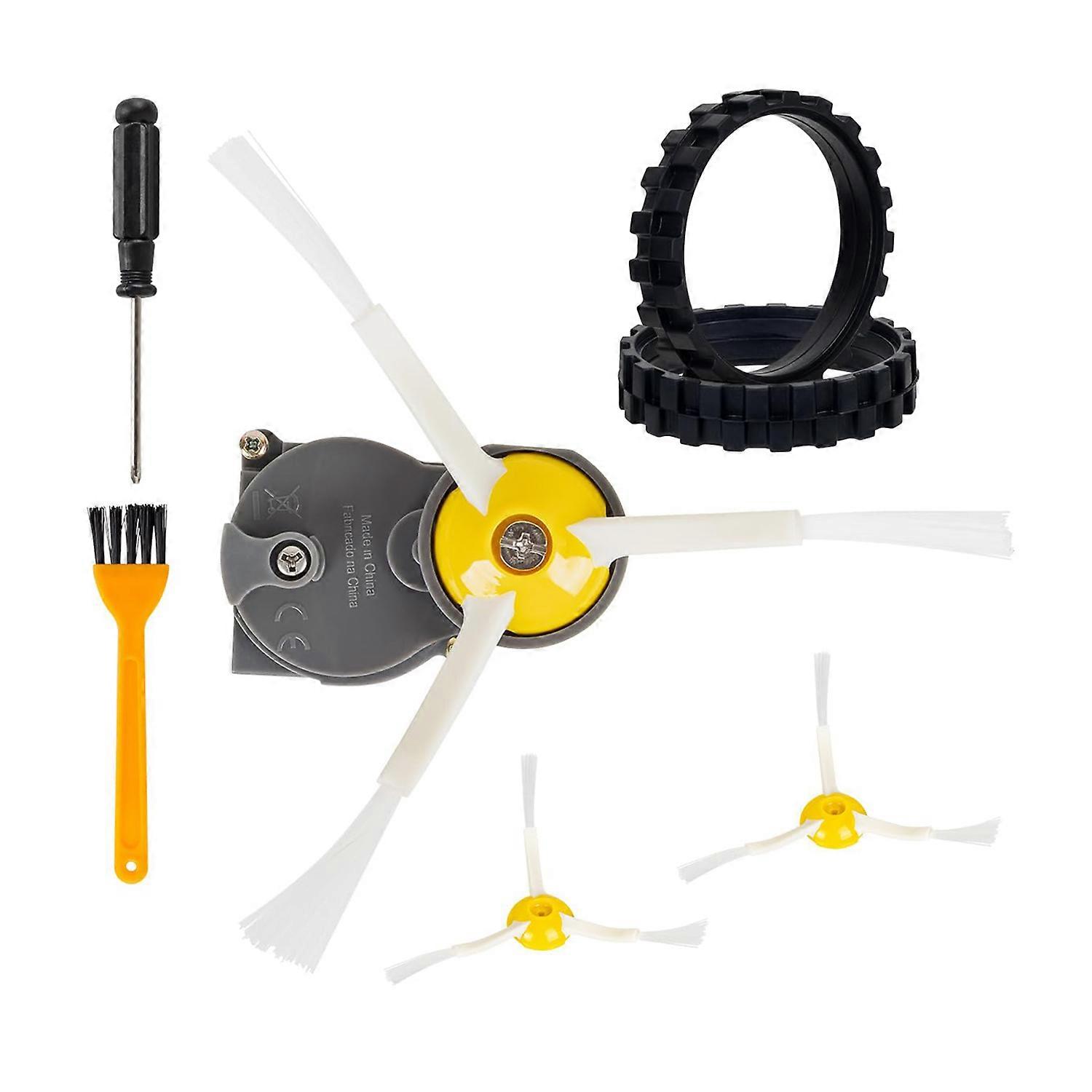 Seitenbürstenmotormodul Und Ersatzräder Kompatibel Mit Irobot Roomba 500, 600, 700, 800, 900, I7, E6 Und E5.