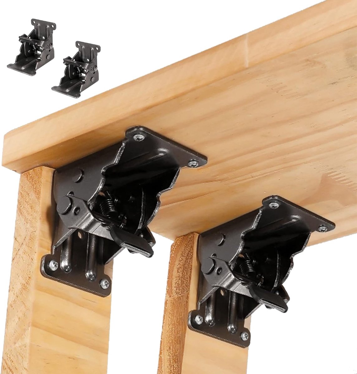 X Klappbare Stützwinkel, Selbstverriegelnde Scharniere, Klappbare Möbelbeine Und -winkel, Scharniere Für Tisch-, Bett- Und Möbelmechanismen - Tisch, Stuhl, Ausziehtische, Klappbare Selbstverriegeln...