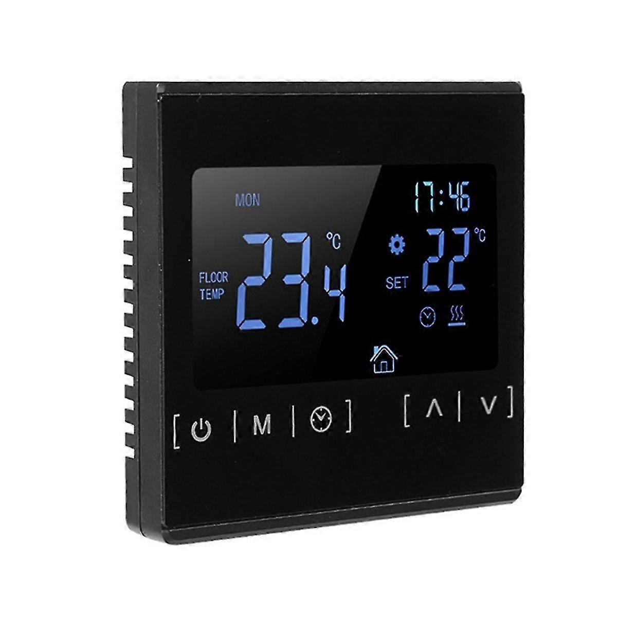 Lcd-touchscreen Tat Programmierbares Elektrisches Bodensystem Thergulator Ac 85-250 V (bl