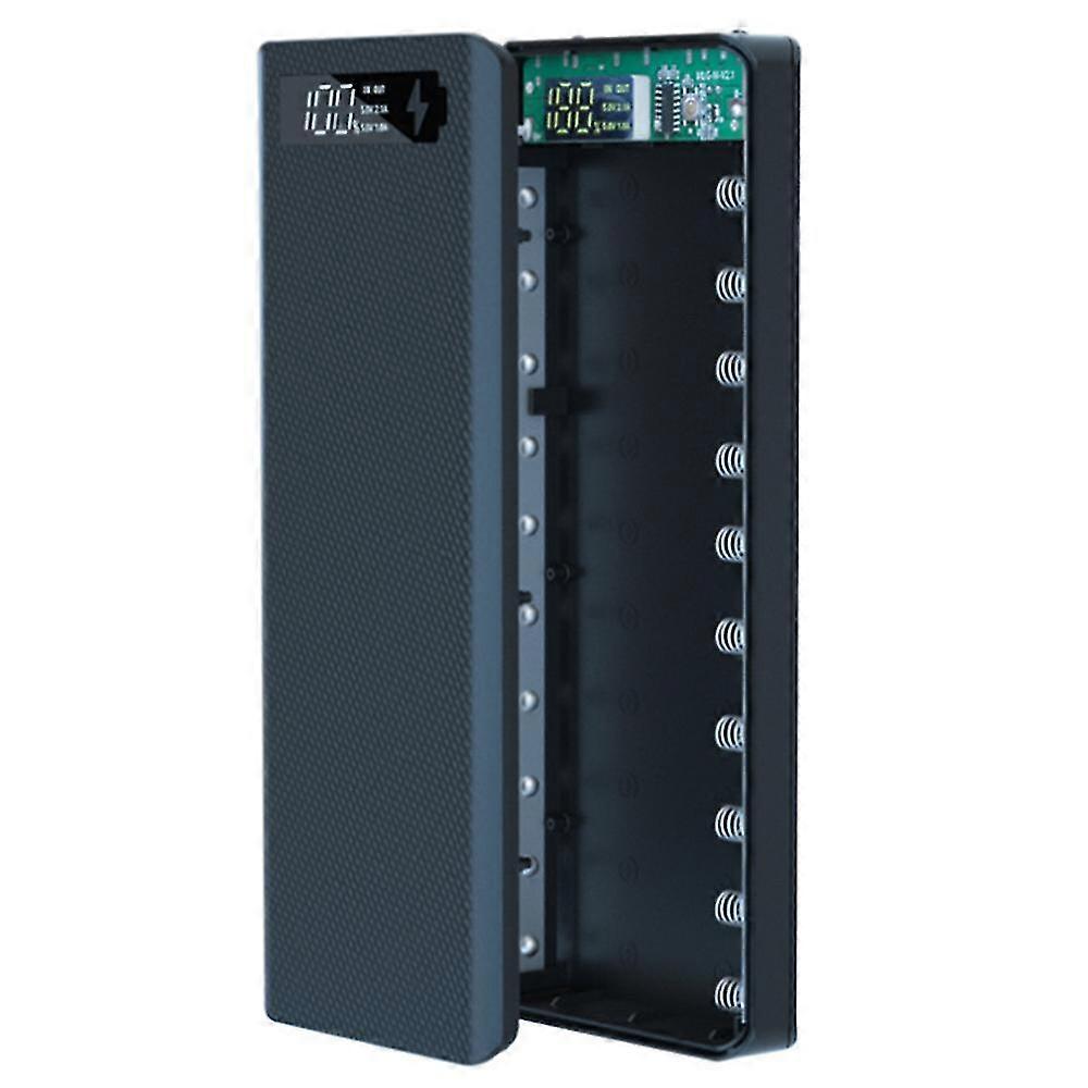 Abnehmbare Box Mit 10 Abschnitten, Ladeschatz, Digitales Display, Mobile Stromversorgung, Diy-kit, Standard-ladegerät