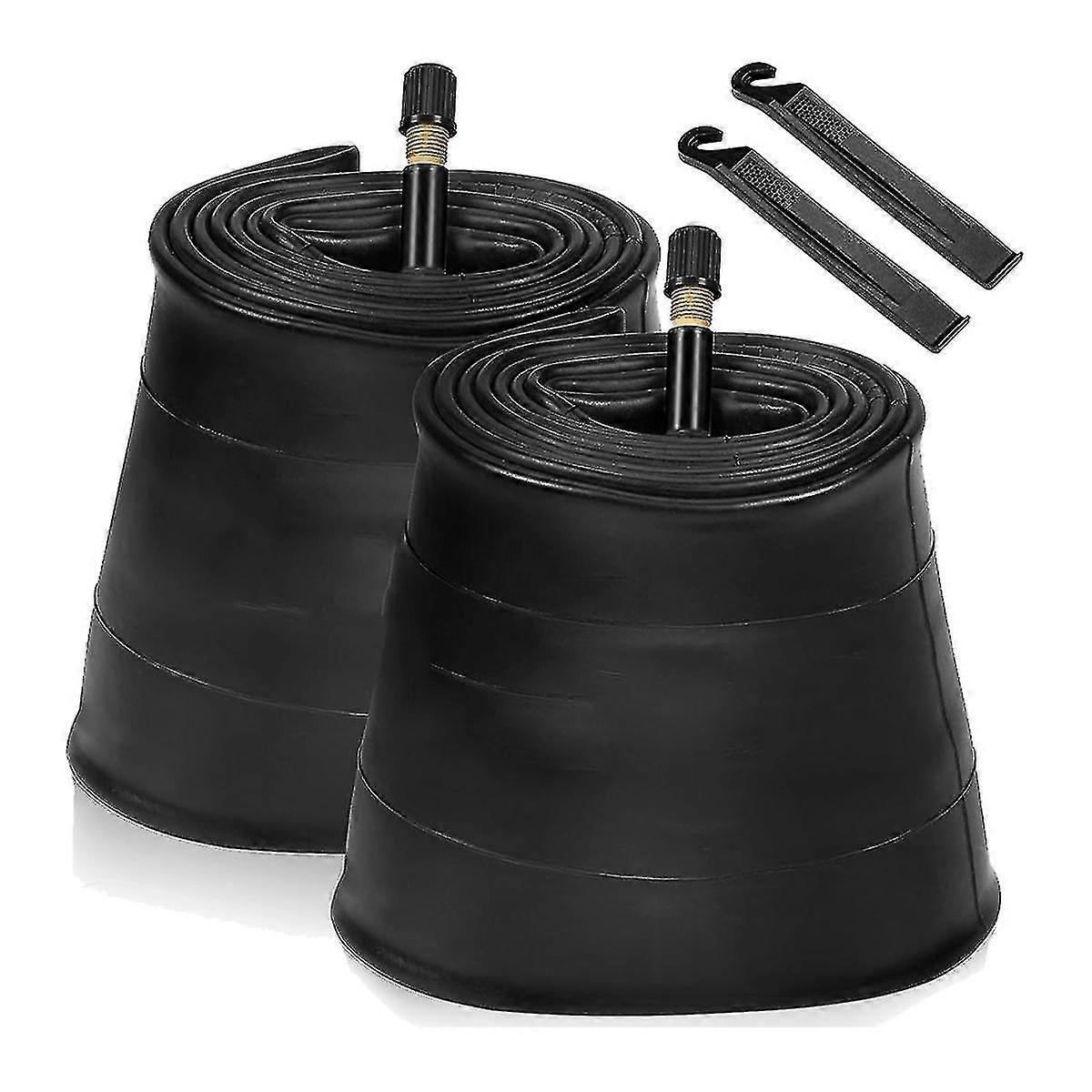 2er-pack 20x4,0 Fatbike-schlauch Mit 32-mm-av-ventil, Fahrradschläuche Mit 2 Reifenhebern, Für Straße/berg/e