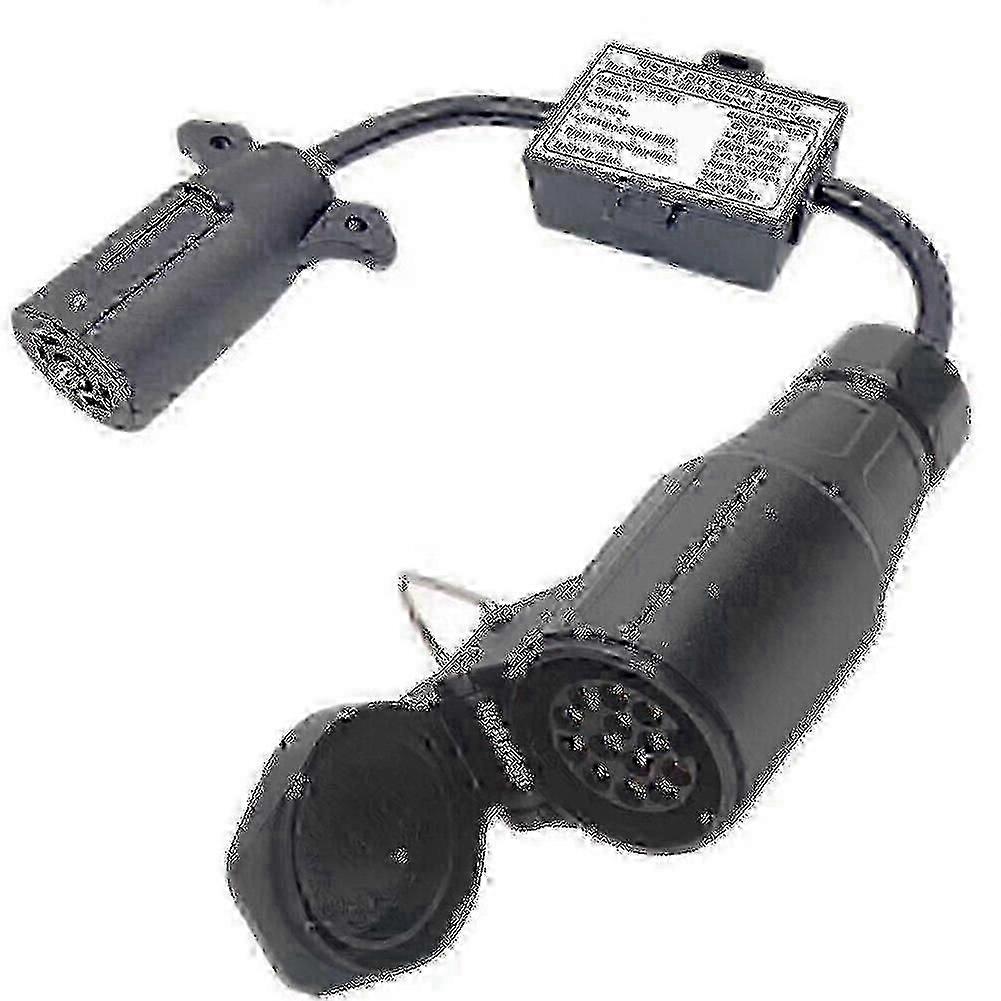 Amerikanischer Zu Europäischer Anhängerlichtkonverter, 7-poliger Flachstecker (us-fahrzeug) Auf 13-poliger Rundstecker (europäisches Fahrzeug).