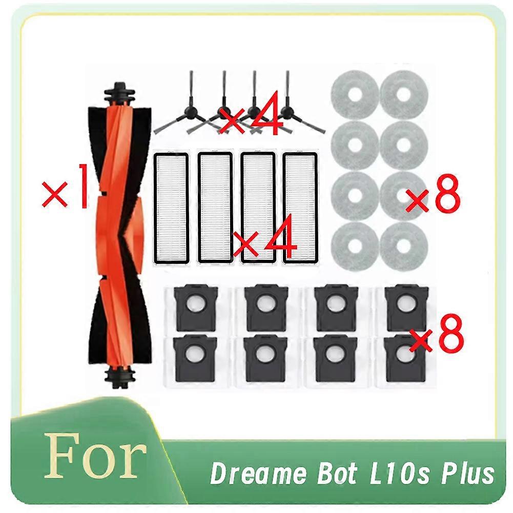 25er-pack Staubbeutel Für Den Selbstentleerenden Roboterstaubsauger Dreame Bot L10s Plus: Hauptbürste, Filter Und Reinigungsbeutel.