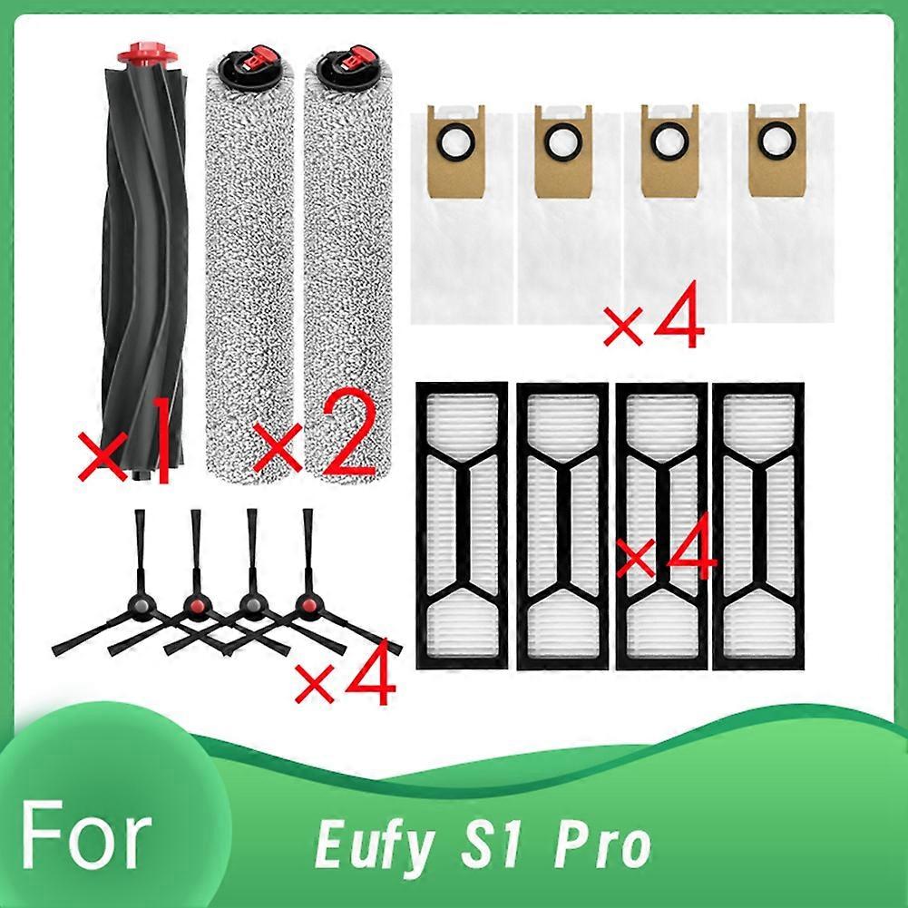 15 Stück Eufy S1 Pro Auto-leerroboter-staubsaugerteile: Hauptbürste, Rotierende Bürste, Hepa-filter Und Staubbeutel