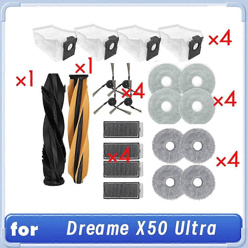 14er-pack Ersatzteile Für Den Dreame X50 Ultra Roboterstaubsauger: Hauptbürste, Seitenreinigungsfilter