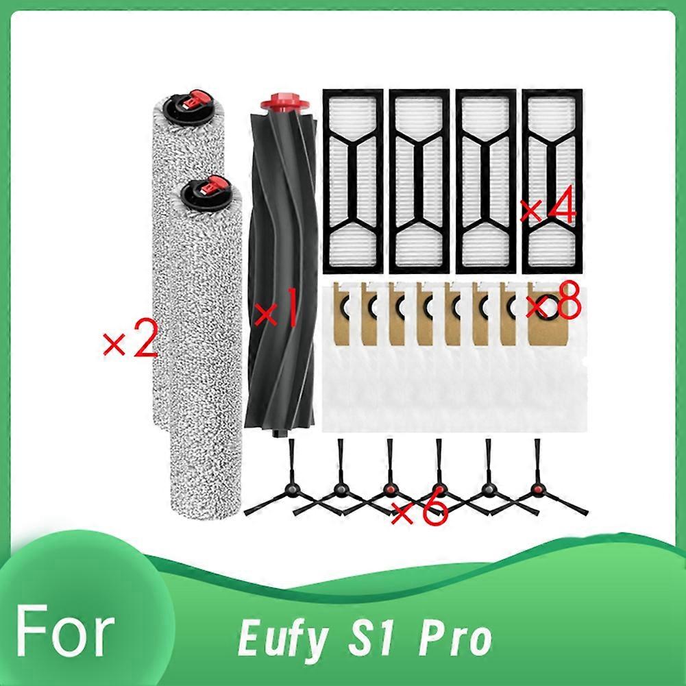 21-teiliges Set Für Den Roboter-staubsauger Eufy S1 Pro Mit Automatischer Entleerung: Hauptbürste, Rotierende Bürste, Hepa-filter Und Staubbeutel.