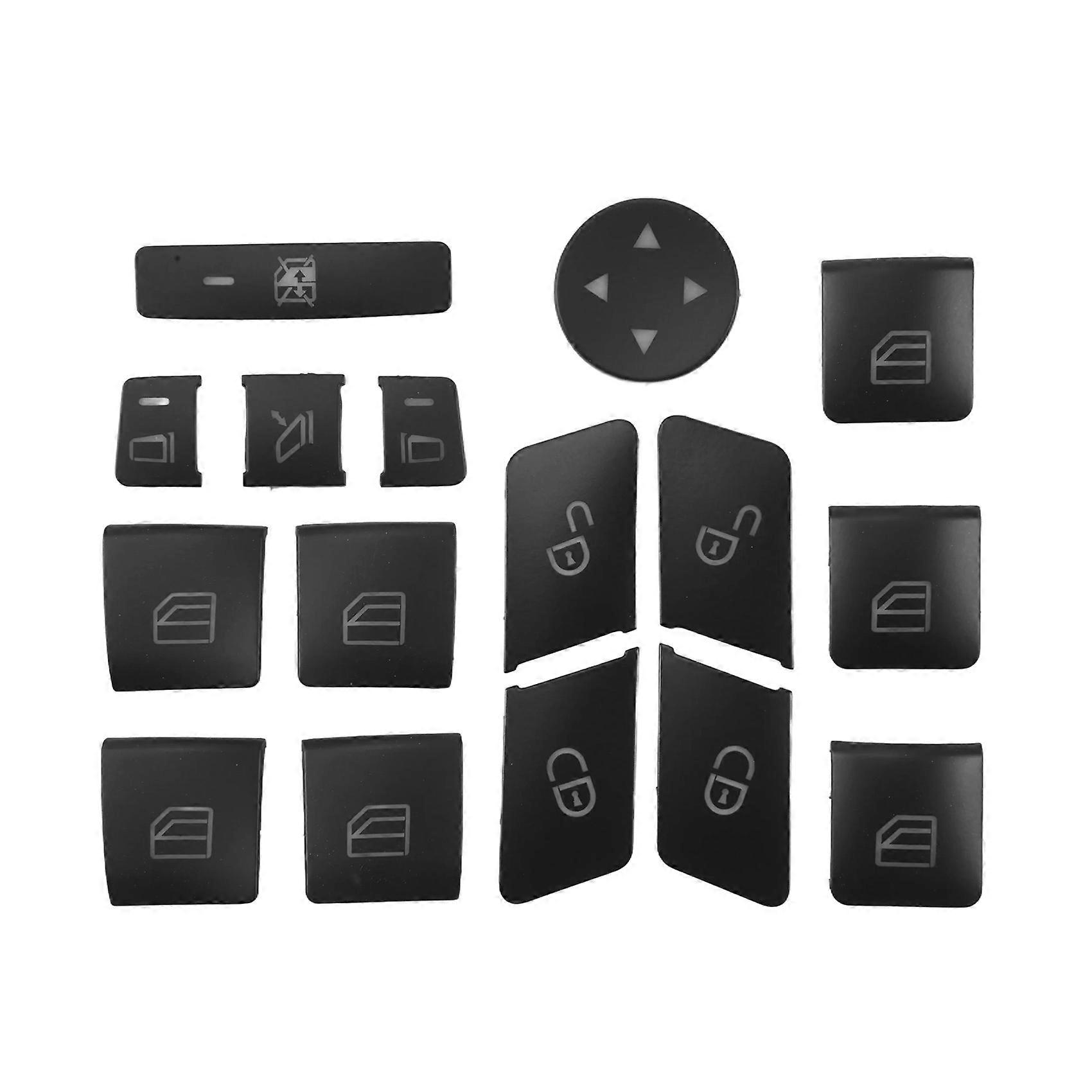 16pcs Autotür Memory Lock Fenster Glas Knopf Abdeckung Aufkleber Für Cla/gla//gle/cls/gl/ml//e