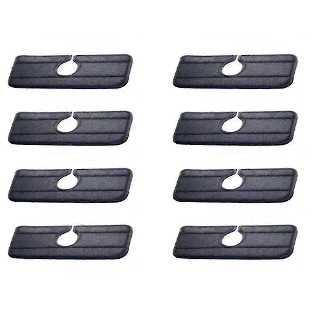 8 Stück Wasserhahn-absorptionsmatte, Schwarz, Umlaufende, Saugfähige Wasserhahn-matte, Wasserhahn-spritzfänger, Geschirrreinigung