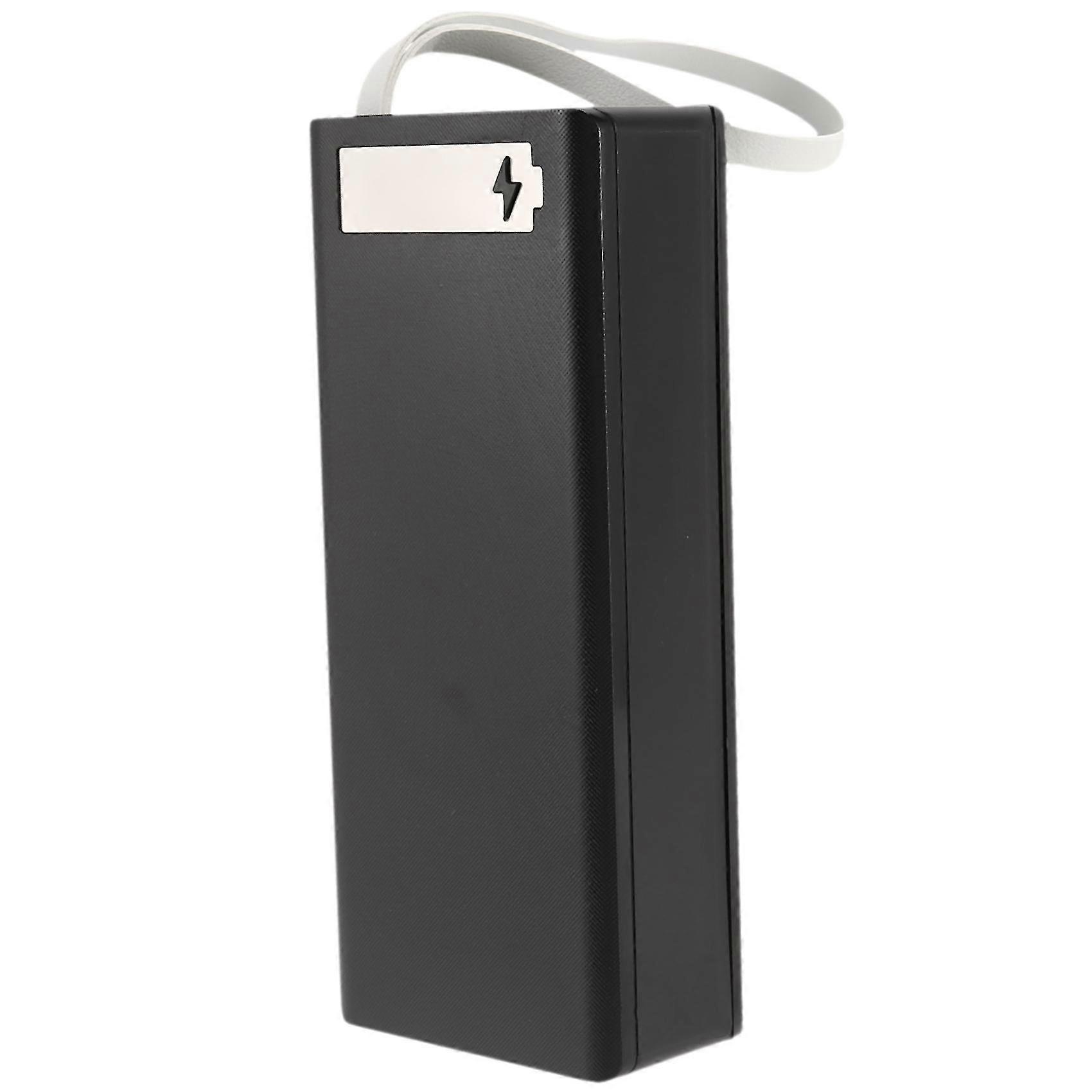 16x18650 Batterie Aufbewahrungsbox Qc3.0 Schnellladung Diy Bank Box Case Halter Box Schwarz