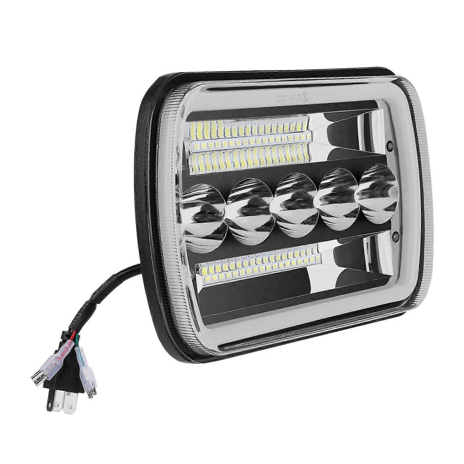 5x7zoll 7x6zoll Led-scheinwerfer Hi-lo Beam Halo Drl Für Xj Wrangler Yj