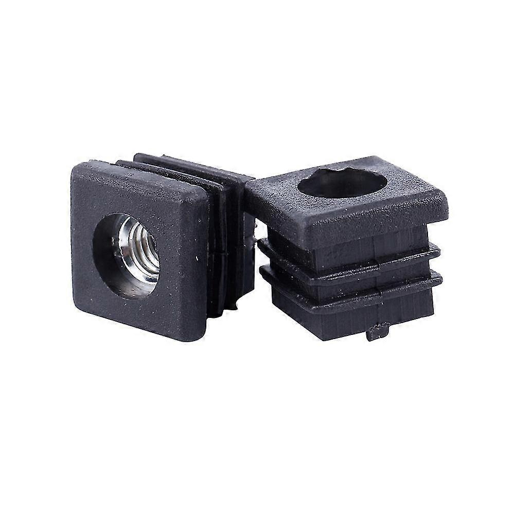 Tube Carré Rohrendkappen, Einsteckstopfen, M8-gewinde, 20 X 20 Mm, 40 Stück, Schwarz