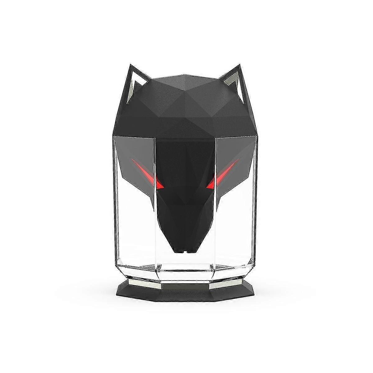 650 Ml Wolf Luftbefeuchter Usb Elektrischer Tragbarer Diffusor Für Ätherische Öle Kühlnebelsprüher Mit Schwarz