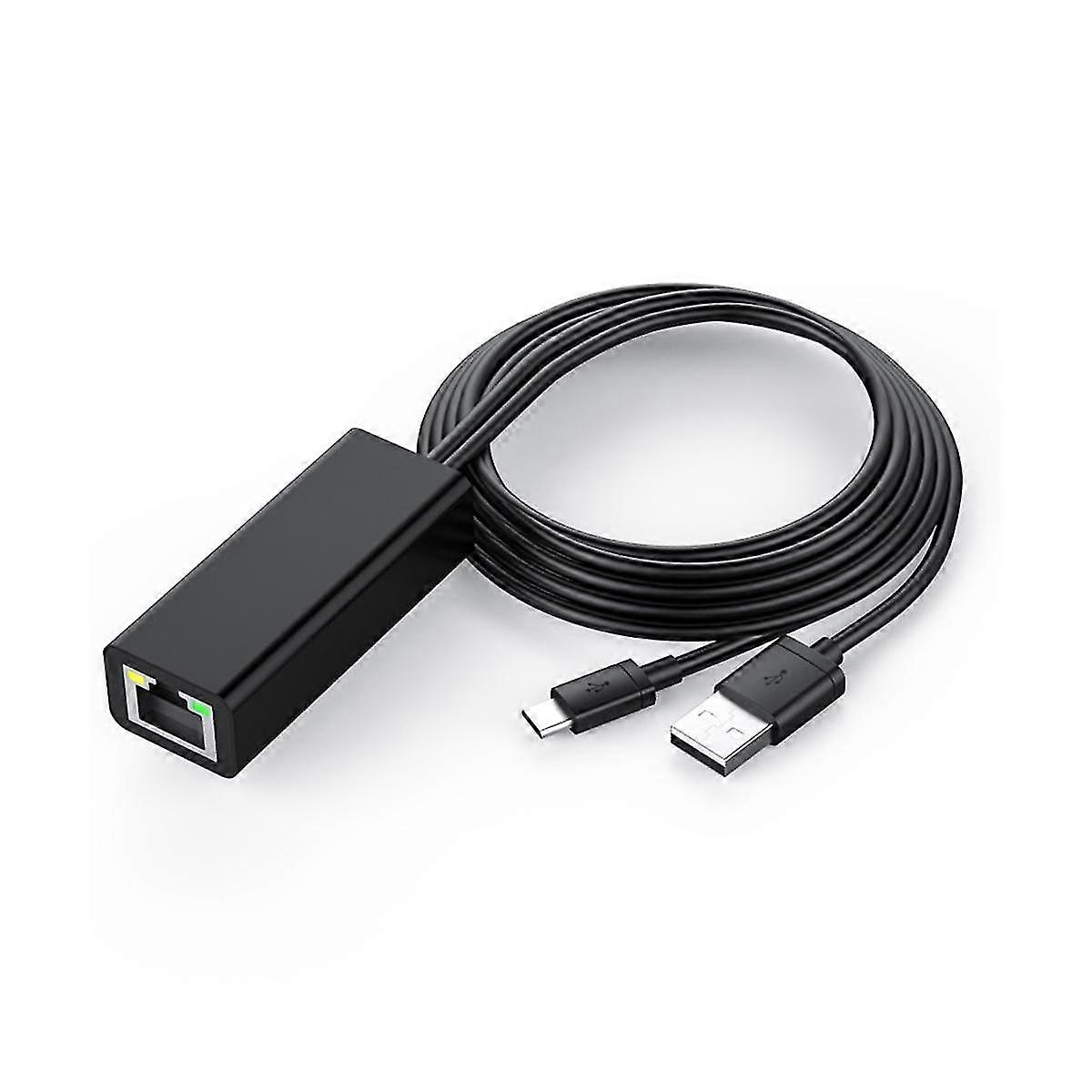 Etet Tv-adapter, 4k-tv-stick, Usb-c Auf Rj45 Lan-adapter Mit Usb 2.0-kabel Für Stromversorgung