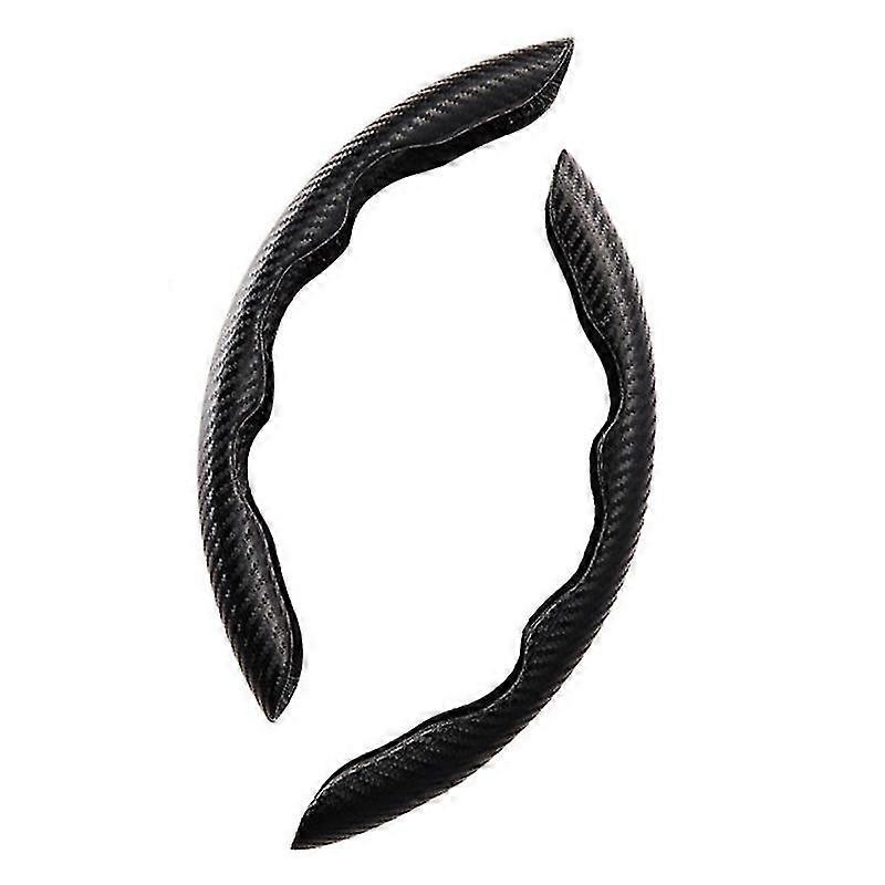2 Stücke Universal Wildleder Auto Lenkrad Abdeckung Anti-slip Schutzhülle Für Etc Carbon Faser