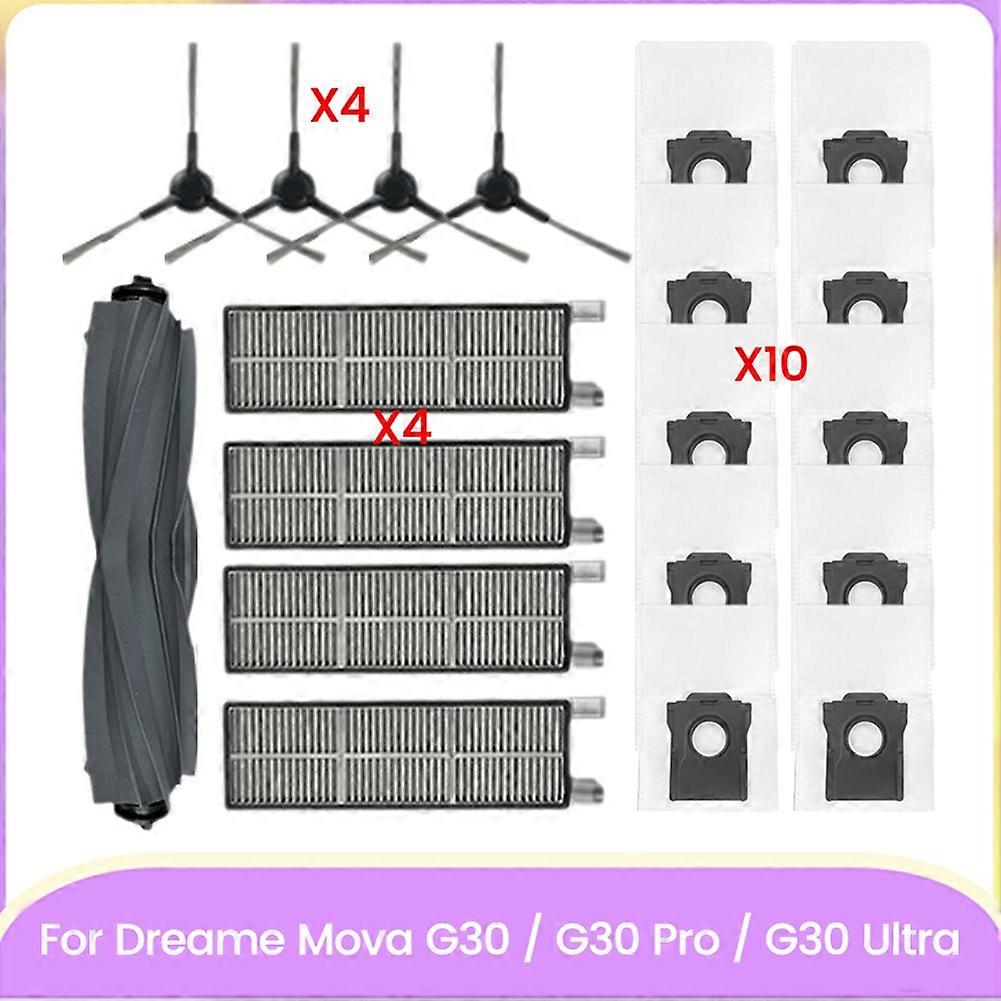Staubsaugerteile Für Dreame Mova G30/g30 Pro/g30 Ultra. Hauptseitenbürste, Hepa-filter, Staubbeutel, Effiziente Reinigung
