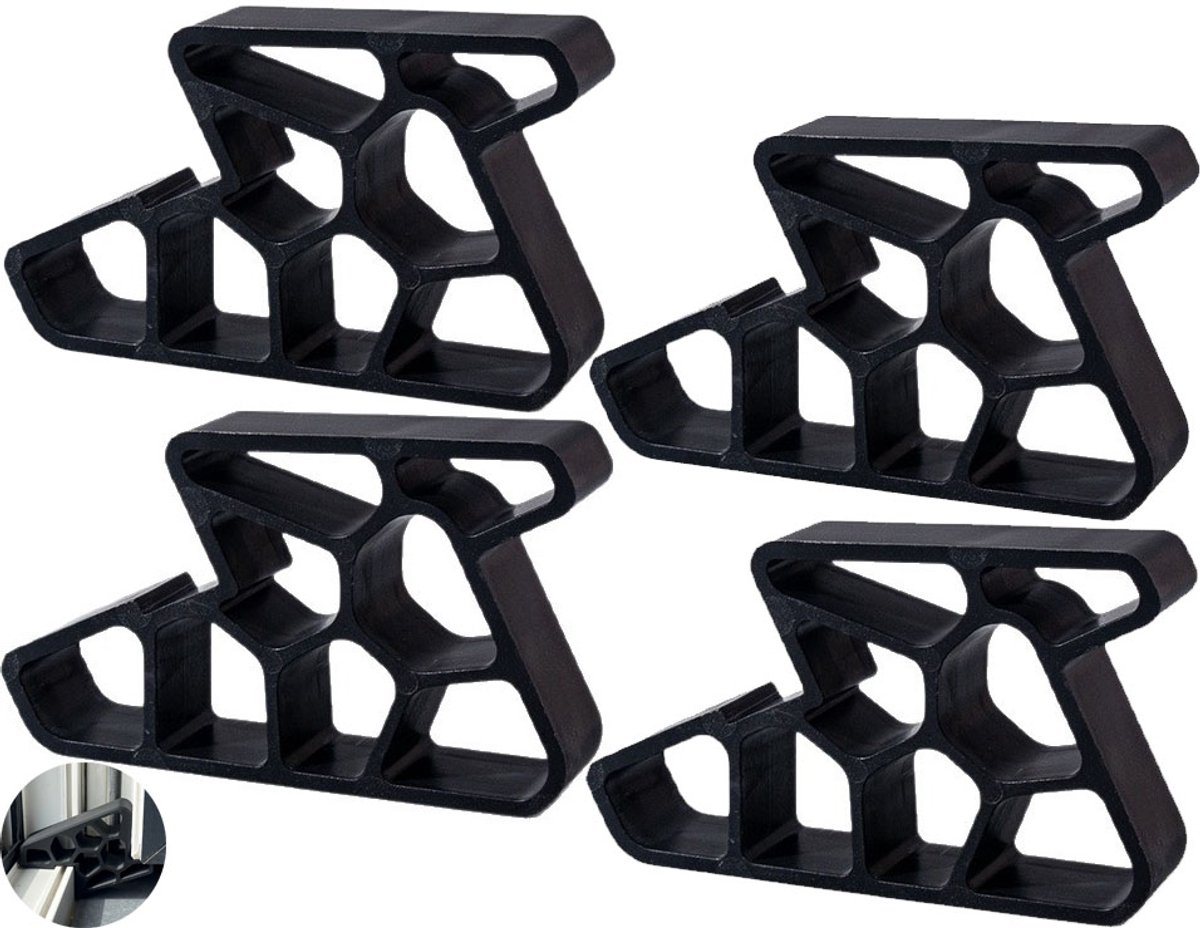 Fensterfeststeller - Fensterstopper - 4 Stück - 9,3 × 5,3 × 1,9 Cm - Türstopper - Werkzeug Für Türstopper - Tür- Und Fenstermontage - Fensterschließer - Fensterverriegelung - Fensterbegrenzer