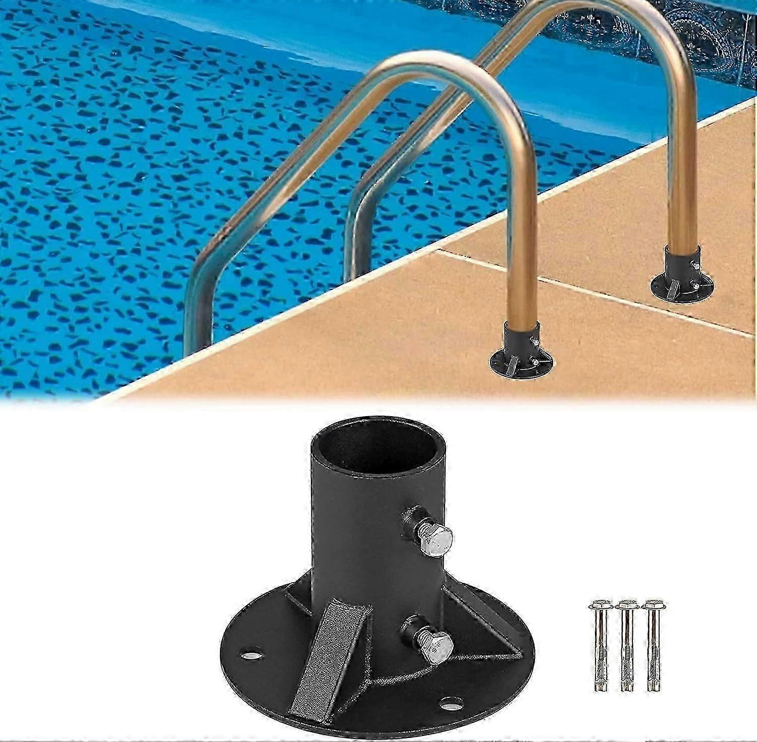 Edelstahl-schwimmbadleiterhalterung, Flanschmontagesatz Für Schwimmbad-sicherheitszubehör P20250110344
