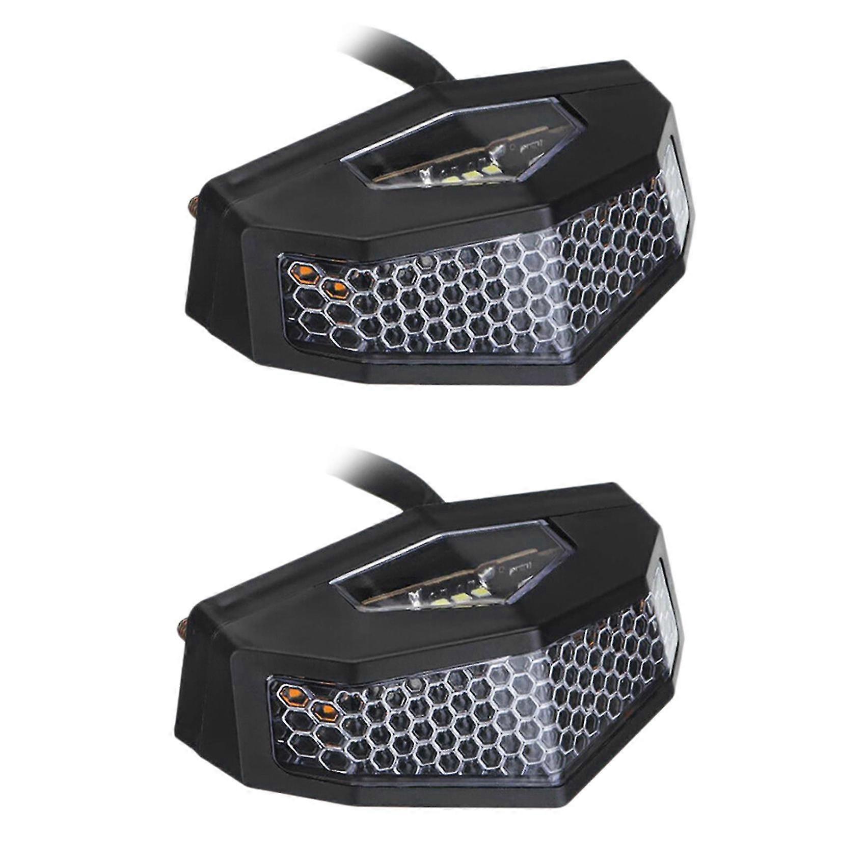 2x Universal Motorrad Bremslicht 12v Led Blinker Licht Rücklicht Kennzeichen Licht Für