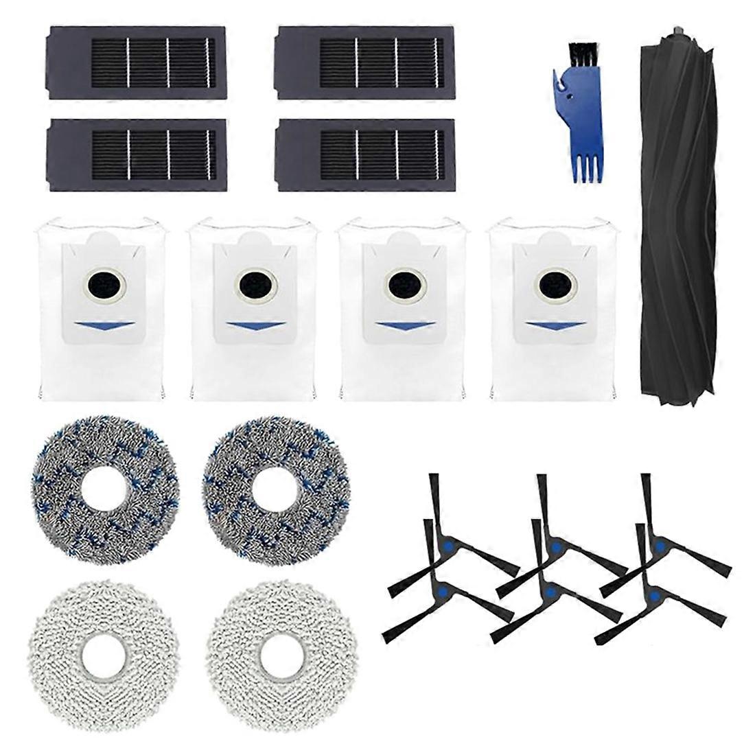Zubehörset Kompatibel Mit Ecovacs Deebot X2 Omni Staubsauger: Ersatzteile Für Hauptbürste, Seitenbürsten, Filter, Mopps Und Staubsammler.
