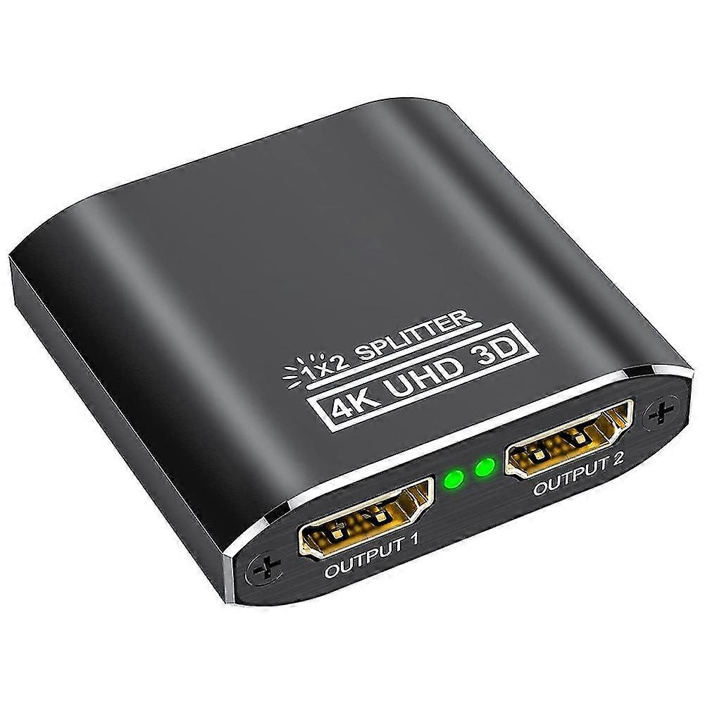 -kompatibler 1-in-2-out-4k-hdcp-splitter Aus Aluminium, Geteilter Bildschirm Unterstützt 3d 4k@30hz Full Hd1080p Für